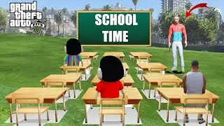 GTA 5 : Franklin Going To School With Shinchan in GTA 5 ! (GTA 5 mods)