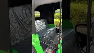 A green tuk-tuk just rolled off the production line; let's look at the details. #automobile #travel