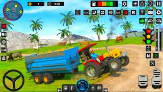 Heavy Cargo Tractor Trolley Driving Simulator 3D Gameplay । Tractor Trolley Offroad Driving Games