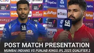 Mumbai Indians vs Punjab Kings Post Match Presentation | IPL 2025 Qualifier 2