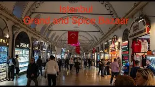 Istanbul - Grand and Spice Bazaar Walk (4K)
