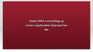 IntelliJ IDEA not picking up correct application-{}.properties file