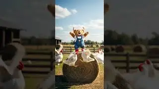 Cutest Dancing Puppy on a Hay Bale 🐶🌾 Funny Watch This Adorable Move #puppy #cute #funny