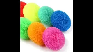 Plastic scourer knitting machine
