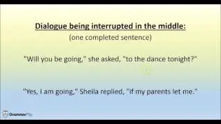 Quotation Marks in Dialogue - Grammar Lesson