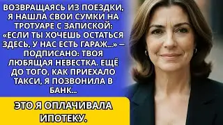 Вернувшись из поездки, я нашла свои сумки на тротуаре с запиской: «Если хочешь остаться…»