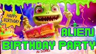 Alien Birthday Party Song - Celebrate with Our Cosmic Crew | Kids Birthday Celebration music