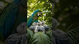 #Drea #birds A colourful birds  is lying in a River side with her   cubs, calling out repeatedly.