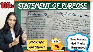 Statement of Purpose (SOP)Writing Skills | HSC Class 12th English |How to write SOP? HSC Boards 2026