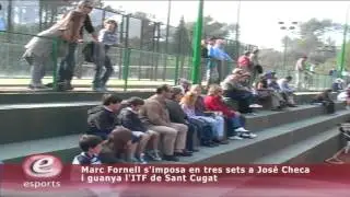 Marc Fornell s'imposa en tres sets a Jos&eacute; Checa i guanya l'ITF de Sant Cugat