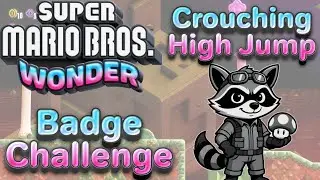 🎮 Super Mario Bros. Wonder &ndash; Shining Falls - Badge Challenge Crouching High Jump I - ⭐⭐⭐