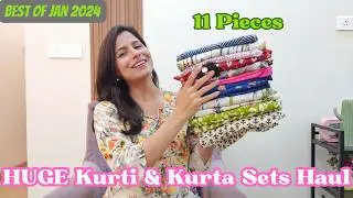 Huge Kurti & Kurta Sets Haul l Best Haul of Jan 2024 l Dream Simple