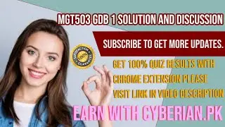 MGT503 GDB1 SOLUTION AND DISCUSSION SPRING 2020