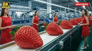 Inside A Modern Strawberry Factory 🍓 | From Fresh Strawberries To Premium Strawberry Jam