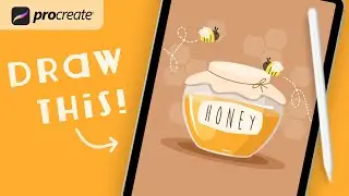 Procreate Step by Step Tutorial - Honey Jar