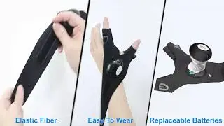 MOIPEJO LED Flashlight Gloves, Stocking Stuffers for Adults Christmas Gifts for Men Dad Boyfriend Hu