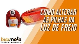 Como trocar as pilhas da Luz de Freio Bicimoto ?