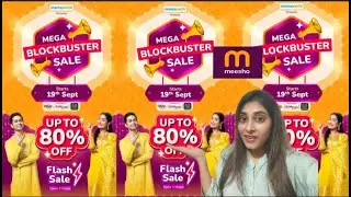 MEESHO MEGA BLOCKBUSTER SALE 😲 UP TO 80% 📴 HURRY UP !! #megasale #diwalisale #grwn #sale