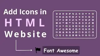 Add Icons in HTML Website | شرح اضافة ايقون في الموقع باستخدام html and css