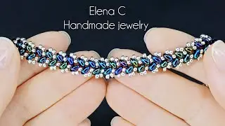 How to Make Bracelet at Home Tutorial Простой Браслет из бисера и бусин Super DUO своими руками МК