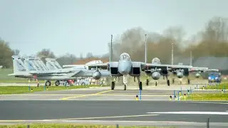 Dozens of US F-15 fighter jets were deployed to the conflict area
