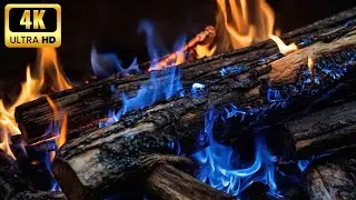 🔥 Winter Night Sleep Sounds with Fireplace Crackling V1