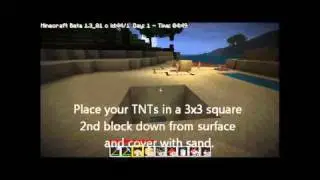 Minecraft sand/TNT pitfall trap