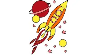 HOW TO DRAW ROCKET EASY-LEARN TO DRAW ROCKET SPACY STEP BY STEP-DRAWING AND ART PIC