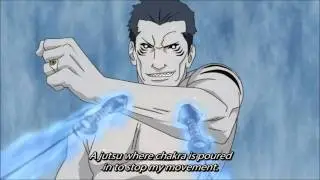 Aoba vs Kisame:  Secret Technique Stone Needles