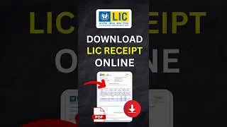 How to download LIC policy premium payment receipt #shorts #lic