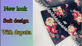 Georgette digital print suit design with print dupatta 💞|| #newdesign #punjabisuit #suitdesign