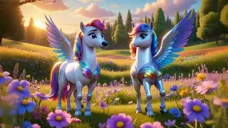 Two Flying Unicorns Touch the Moon | Magical Counting Song for Kids | Dreamy Unicorn Nursery Rhyme