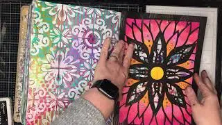 Inspired by Tracy Scott: Using a lace cut book insert from Paper Artsy