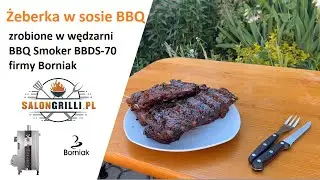 Żeberka w sosie BBQ zrobione w wędzarni BBQ Smoker BBDS-70 firmy Borniak SalonGrilli.pl