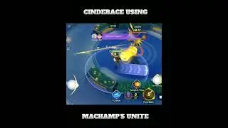 Cinderace using Machamp's Unite Bug in Halloween Map Credits to Greninju #pokemonunite  #shorts
