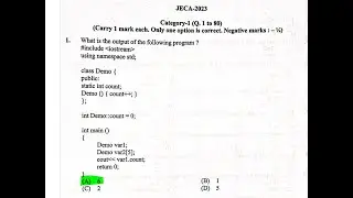 JECA 2023 Answer Key: JECA Academy