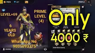 FREE FIRE I'D SELL ONLY ₹4000 !!! CONTACT WHATSAPP NUMBER ONLY !!!