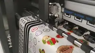 Digital label die cutter roll label cutter VR30X with slitting and laminating all-in-one finishing