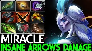 MIRACLE [Drow Ranger] Crazy Multishot Damage Next Level Plays Dota 2