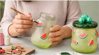 DIY Watermelon Jar | Cute & Easy