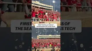 The Tortilla Toss is BACK 🔥 #tortilla #texastech #week1 #cfb #football #tortillatoss