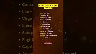 Zodiac Signs And Their Symbols #zodiac #zodiacsigns #astrology #astrologysigns #shorts #tarot