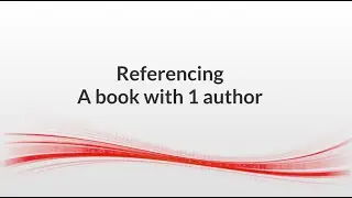 Reference a book with 1 author