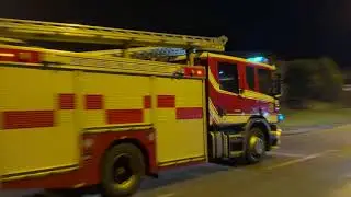 West Sussex & East Sussex Fire & Rescue Services responding to an incident in East Grinstead