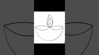 How to draw Diya 🪔 / Diwali diya drawing easy #ytshorts #shortsvideo #drawing #howtodraw #art