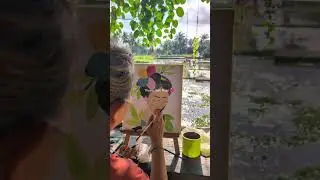 Experience the magic of painting with a breathtaking vievw of Bali's serene rice fields
