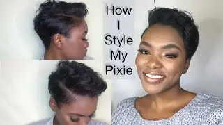 How I style my pixie cut | Deep side part  #pixiehaircut #shorthair