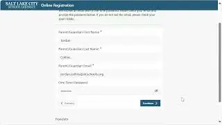 Register Using a One Time Code Sent to Your Parent Email