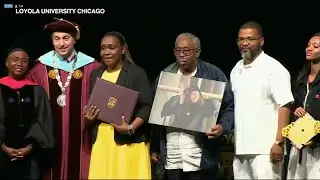 Family of Officer Preston accepts posthumous Loyola master's degree