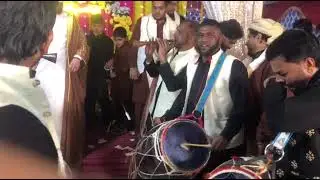 Zafran Dholl player best performance mehndi mangla Hamlet contact 03435402041